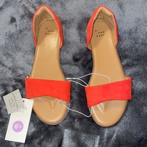 A NEW DAY brand. Size 6.5(US). Coral/Orange color. Padded for extra comfort.